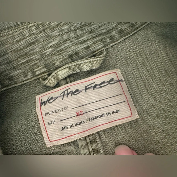 We the free Malika Jacket Moto Style Drapey Hem Zip Details Boho Chic XS *READ* - Picture 9 of 9